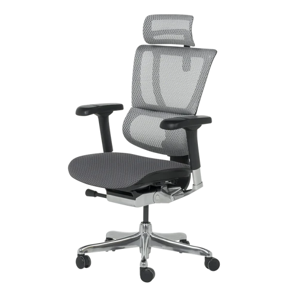 Ергономичен стол ERGOHUMAN IOO ELITE 2 - черна рамка - сив