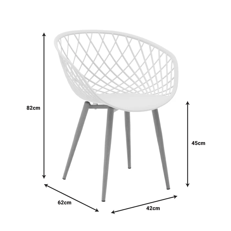 Комплект трапезна маса и столове Ezra-Cuba от 3 pp-mdf цвят черно-сонома 70x70x75см