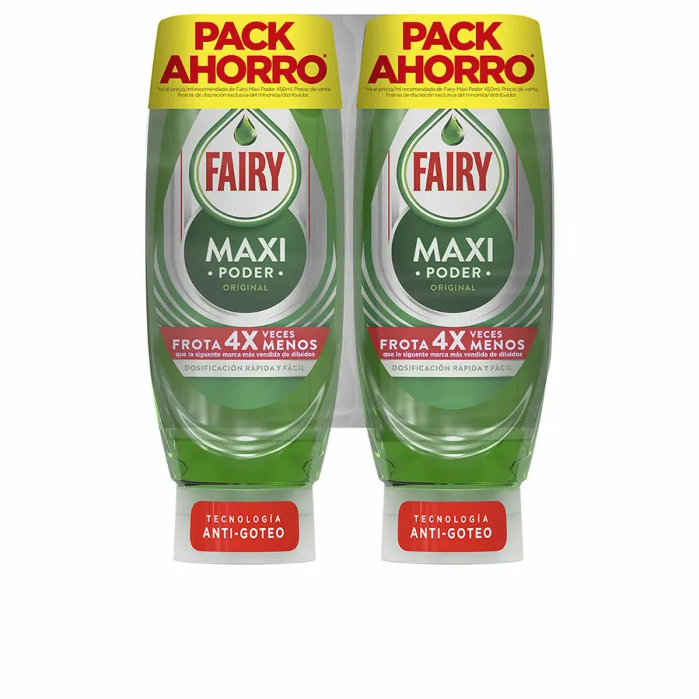 течния препарат за миене на съдове Fairy MAXI PODER 450 ml 2 броя