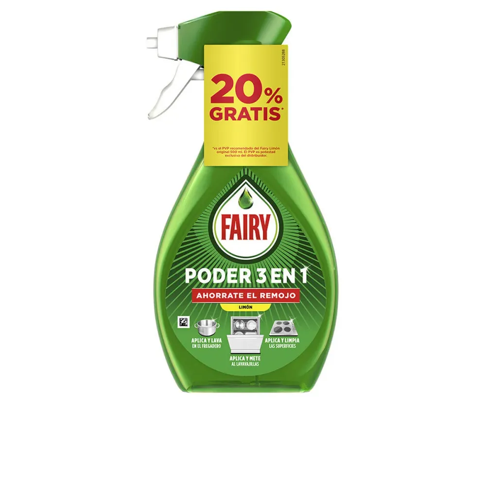течния препарат за миене на съдове Fairy PODER 3 EN 1 500 ml