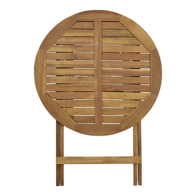 Комплект Fatel-Carpuva от 3 бр сгъваеми/ естествено акациево дърво D70x74cm