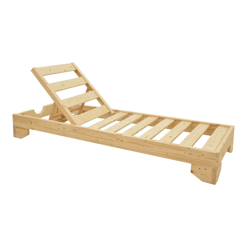 Шезлонг Fendy естествен цвят 71.5x200x24см