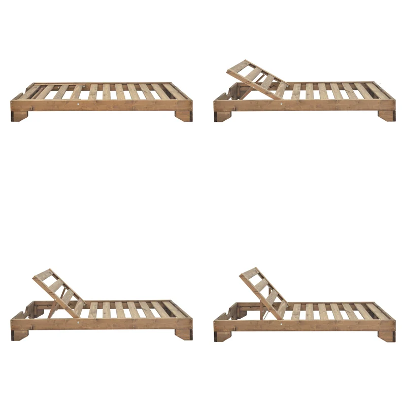 Шезлонг Fendy ела в цвят орех 71,5x200x24см