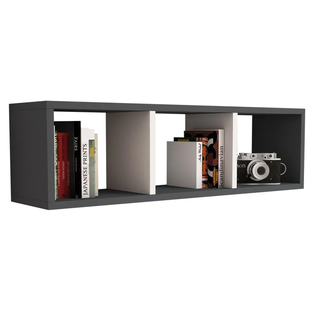 Етажерка FENSI цвят бял-сив 90x22x25,6