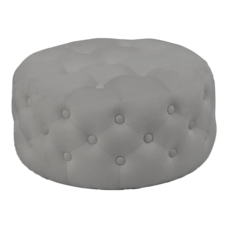 Пуф табуретка Ferdia velvet grey D59x28.5см