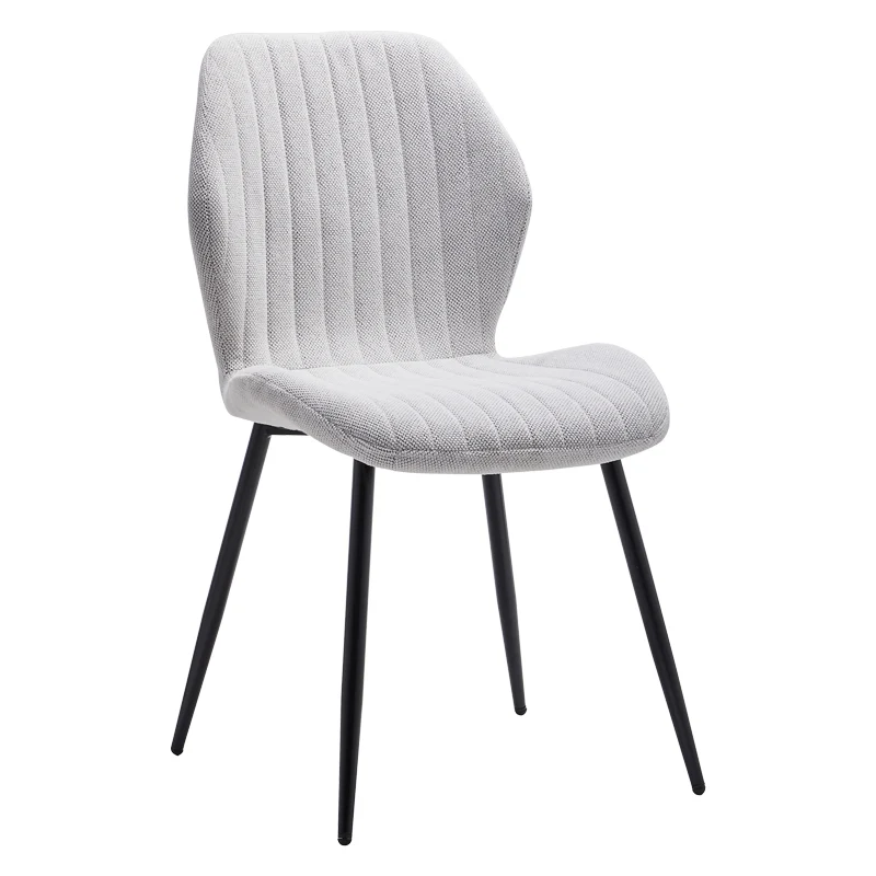 Стол FERSITY бял плат-черен метален крак 48x56.5x85.5см