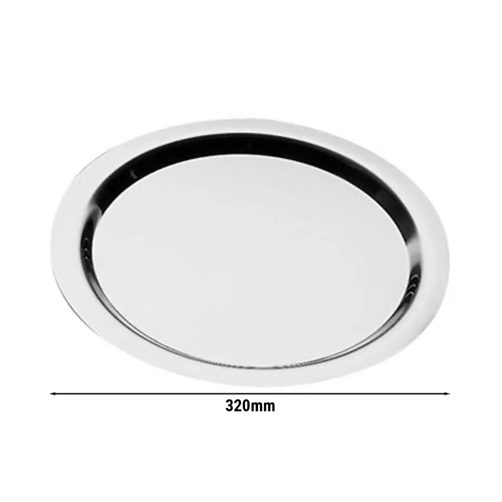 (6 бр.) Сервитьорска табла - FINESSE - Неръждаема стомана - Ø320mm - Височина: 12mm
