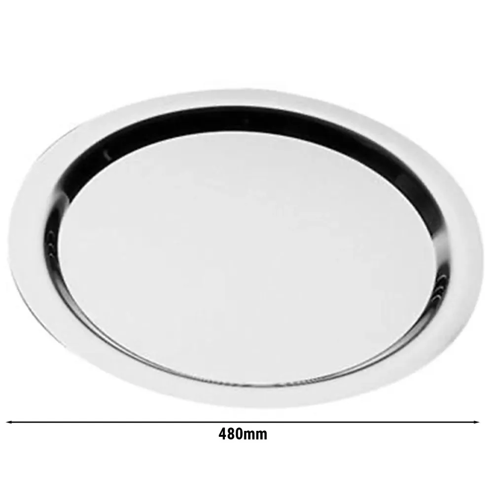(6 бр.) Сервитьорска табла - FINESSE - Неръждаема стомана - Ø480mm - Височина: 20mm