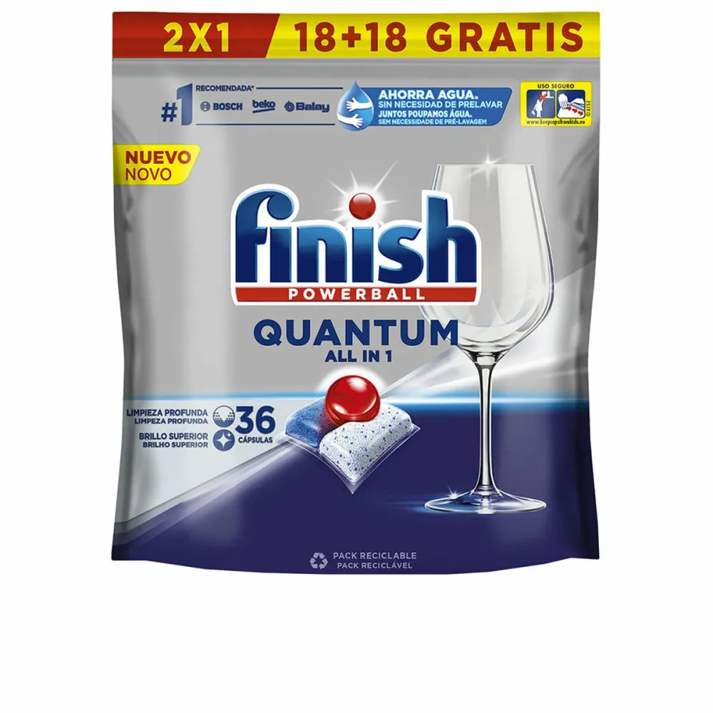 Капсули за съдомиялна Finish Quantum (36 броя)