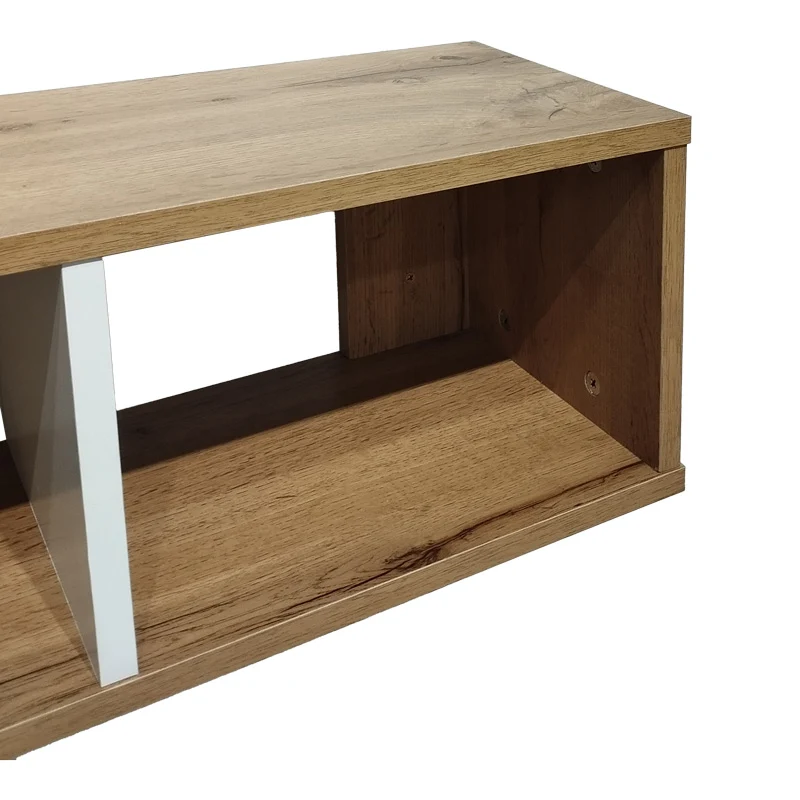 Стенен рафт Flevior сонома-бял цвят 90x22x25.6cм