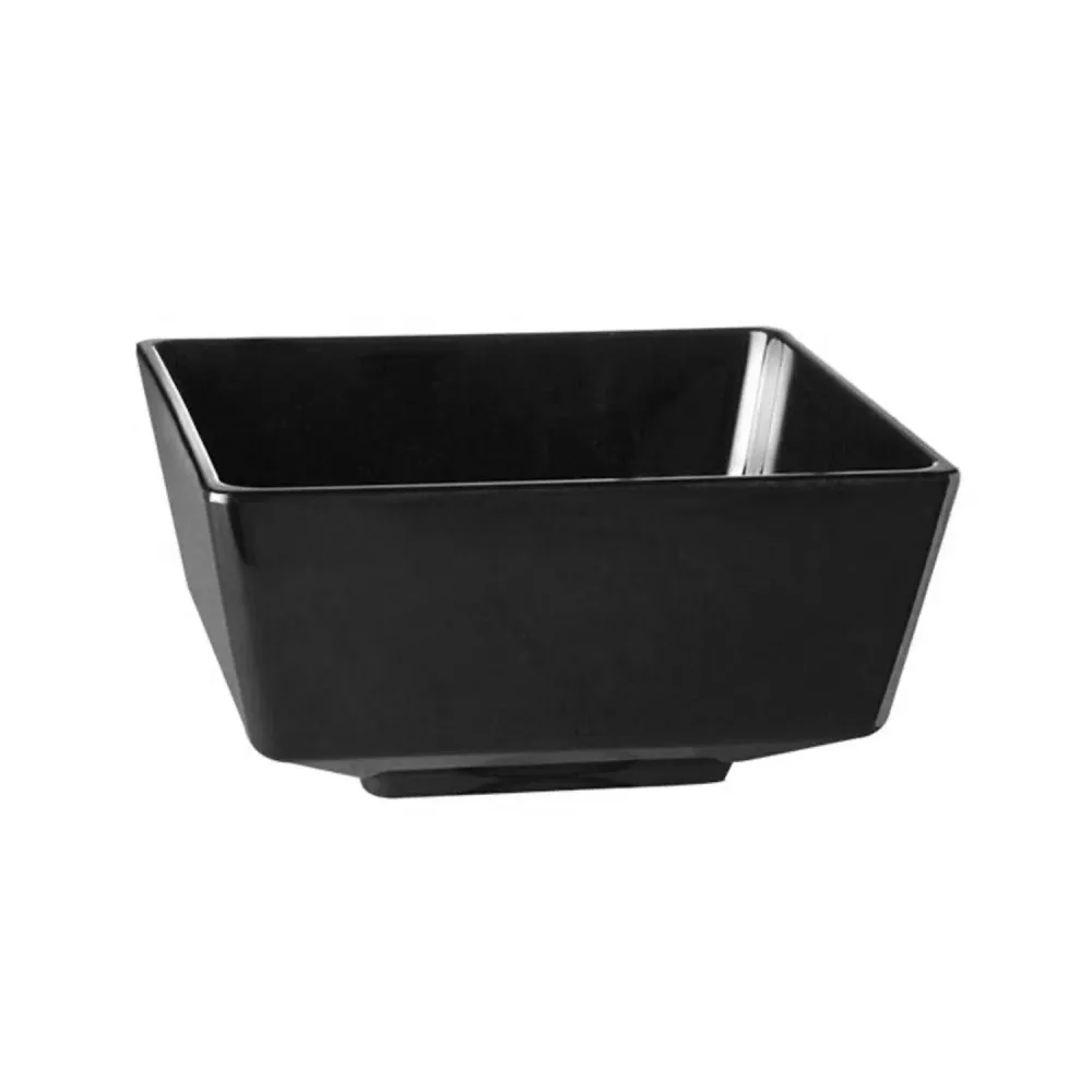 (6 бр.) Купа - FLOAT - Меламин - 0.5L - правоъгълна - 125x125mm - Дълбочина: 60mm - Черно