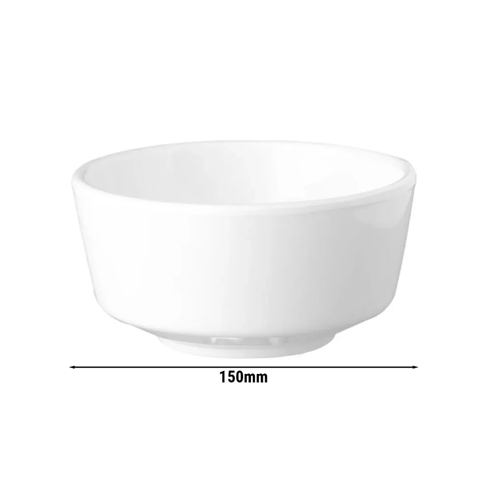 (6 бр.) Купа - FLOAT - Меламин - 0.7L - Ø 150mm - Бяло