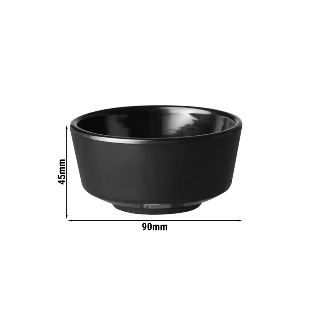 (6 бр.) Купичка - FLOAT - Меламин - 150ml - Ø 90mm - Черно