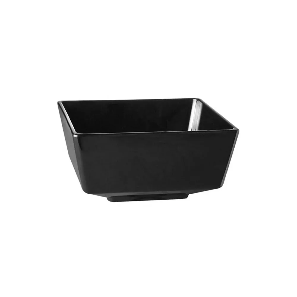 (6 бр.) Купичка - FLOAT - Меламин - 160ml - правоъгълна - 90x90mm - Дълбочина: 45mm - Черно