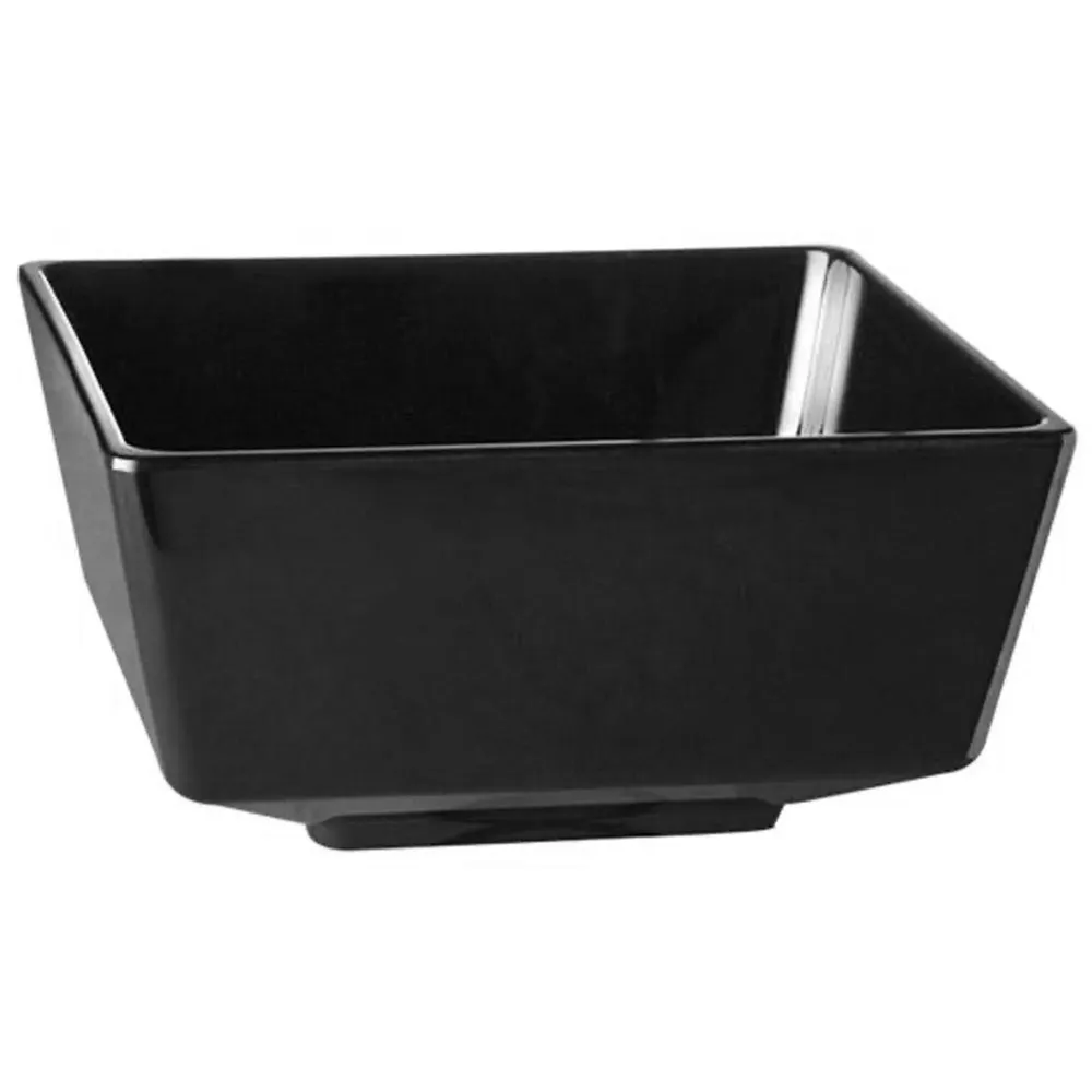 (6 бр.) Купичка - FLOAT - Меламин - 160ml - правоъгълна - 90x90mm - Дълбочина: 45mm - Черно