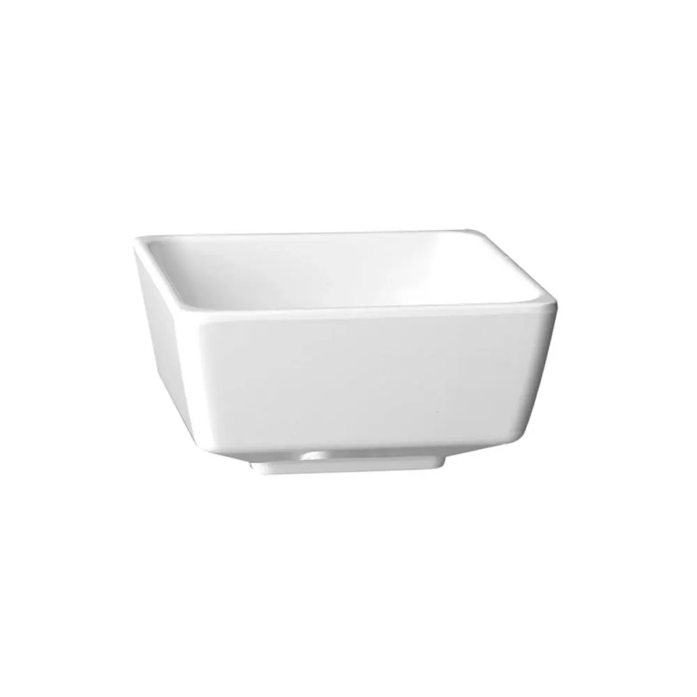 (6 бр.) Купичка - FLOAT - Меламин - 160ml - правоъгълна - 90x90mm - Дълбочина: 45mm - Бяло