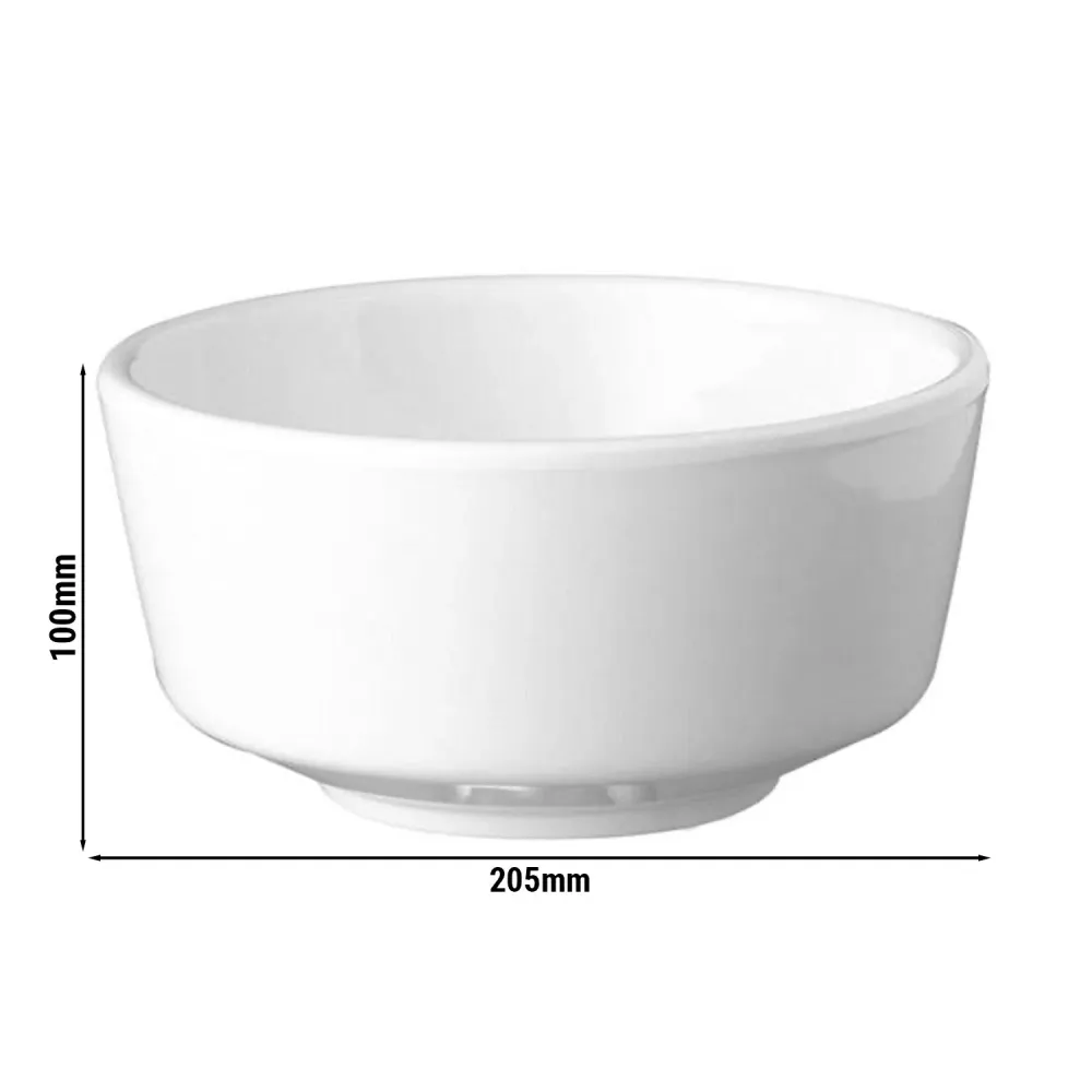 (6 бр.) Купа - FLOAT - Меламин - 1.9L - Ø 205mm - Бяло