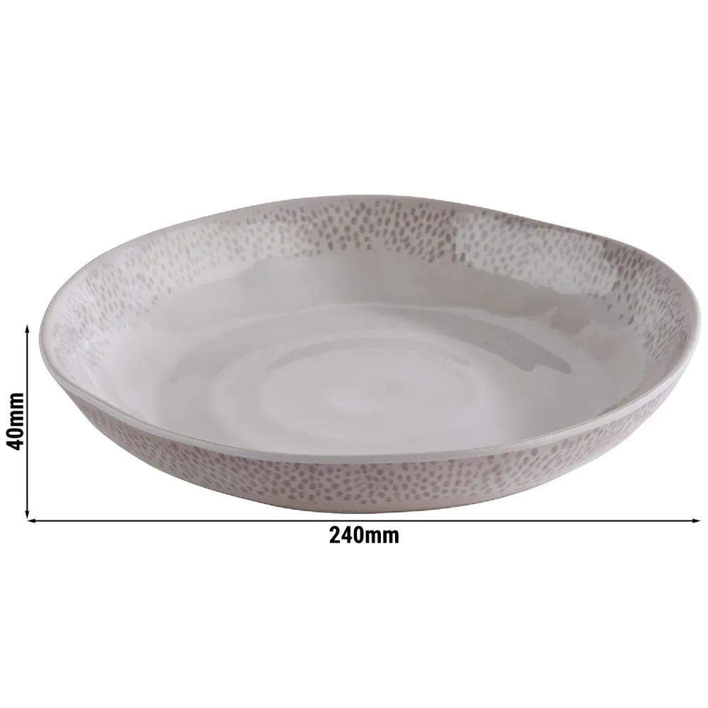 (6 бр.) Купа - FOOTMARK - Меламин - 0.8L - правоъгълна - 240x240mm - Дълбочина: 40mm - Сиво