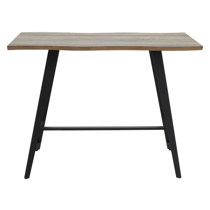 Бар маса Fortitude MDF орех - черни метални крака 140x70x103.5см