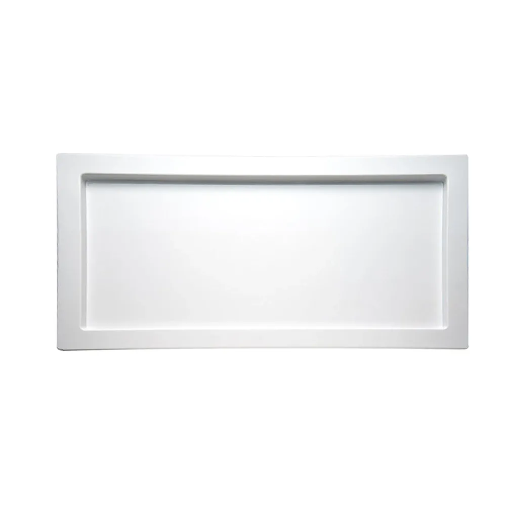 (6 бр.) Меламиново плато GN 1/3 - FRAMES - Меламин - 325x176mm - Височина: 20mm - Бял