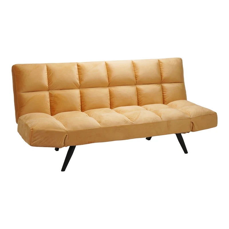 Диван - легло 3-местен Freddo в жълто кадифе 181x81x86см
