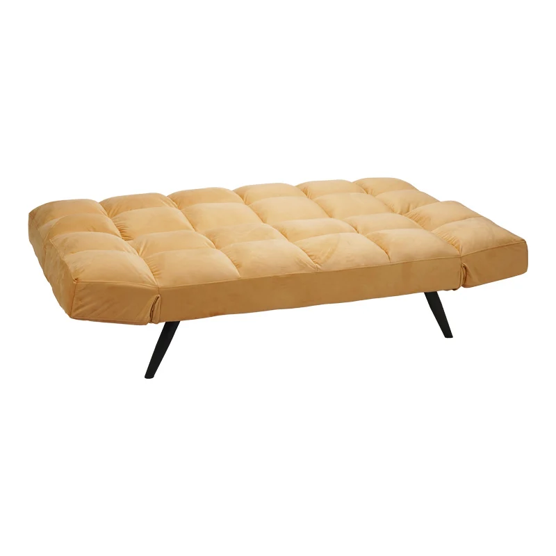 Диван - легло 3-местен Freddo в жълто кадифе 181x81x86см