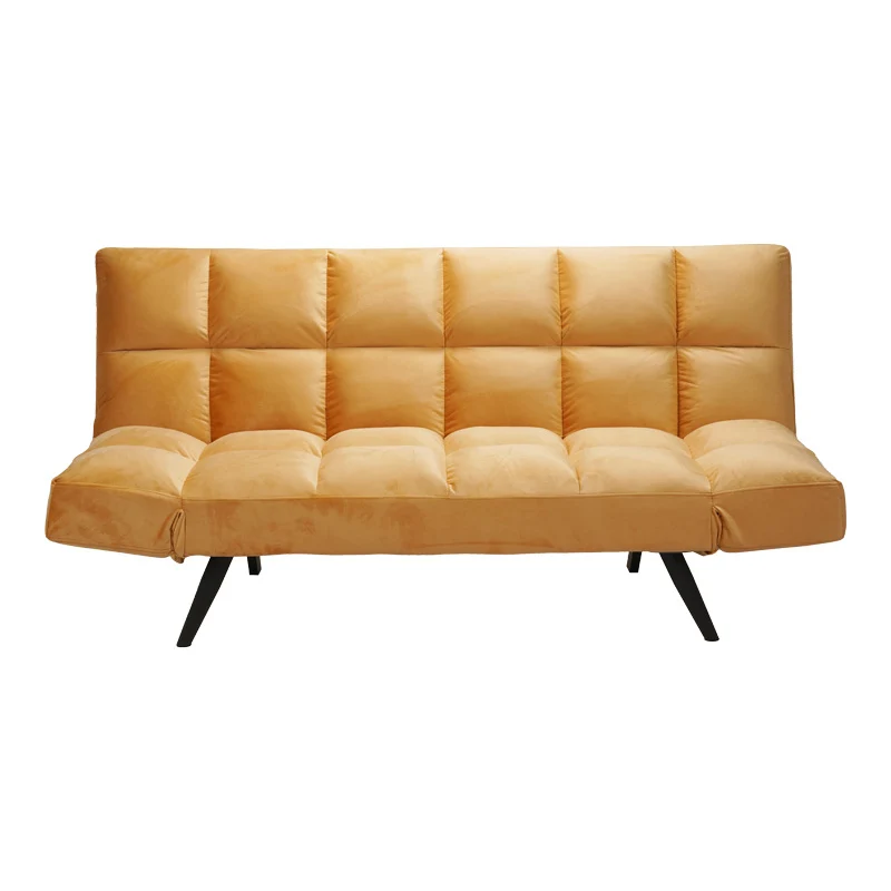 Диван - легло 3-местен Freddo в жълто кадифе 181x81x86см