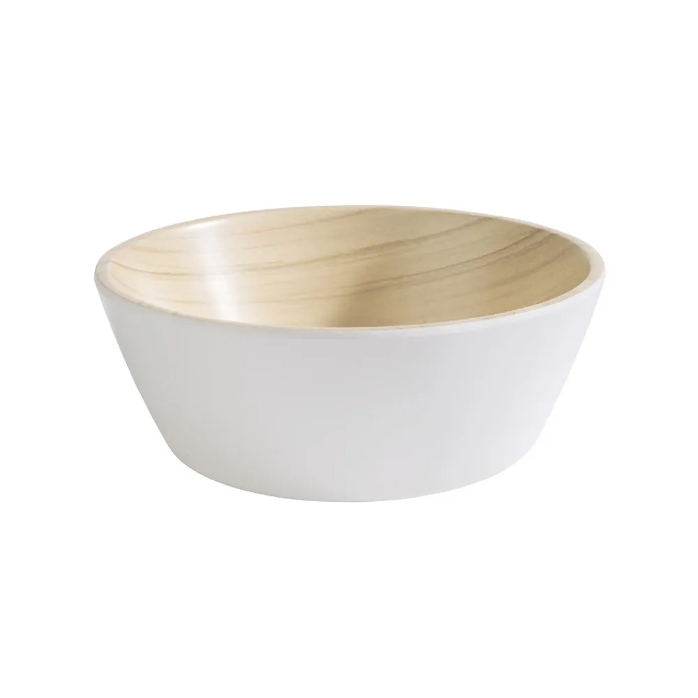 (6 бр.) Купа - FRIDA - Меламин - 440ml - правоъгълна - 150x150mm - Дълбочина: 55mm - Бяло/Бежово