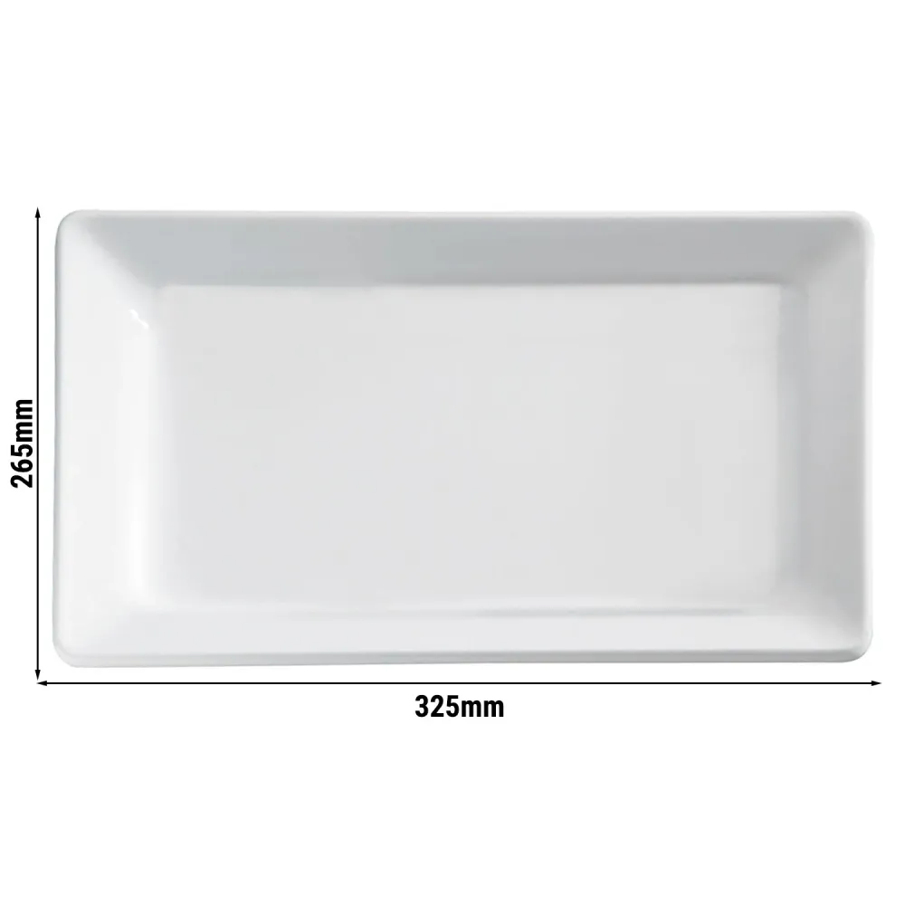 (6 бр.) Гастронорм тава GN 1/2 - FRIENDLY - ПЕТ (рециклиран) - 325x265mm - Дълбочина: 30mm - Бял