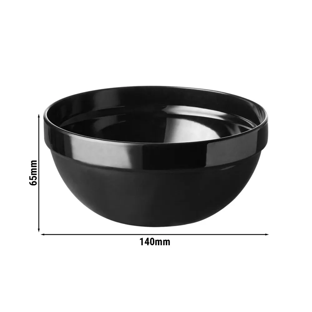 (6 бр.) Купа - FRIENDLY - Рециклиран PET - 0.5L - Ø 140mm - Дълбочина: 65mm - Черен