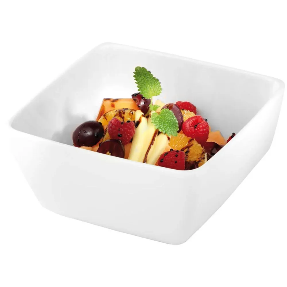 (6 бр.) Купичка - FRIENDLY - Рециклиран PET - 140ml - правоъгълна - 90x90mm - Дълбочина: 40mm - Бяло