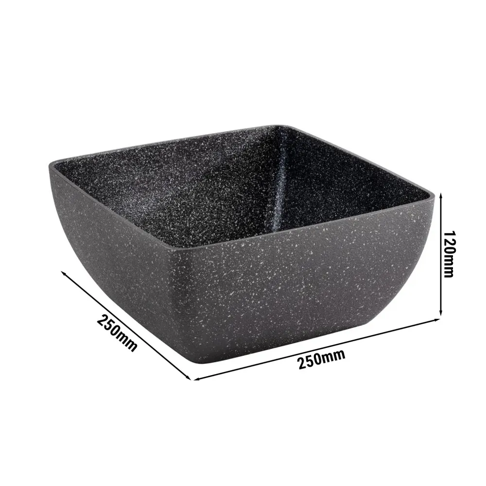 (6 бр.) Купа - FROSTFIRE - Алуминий - 3.8L - правоъгълна - 250x250mm - Дълбочина: 120mm - Сиво/Напръскано
