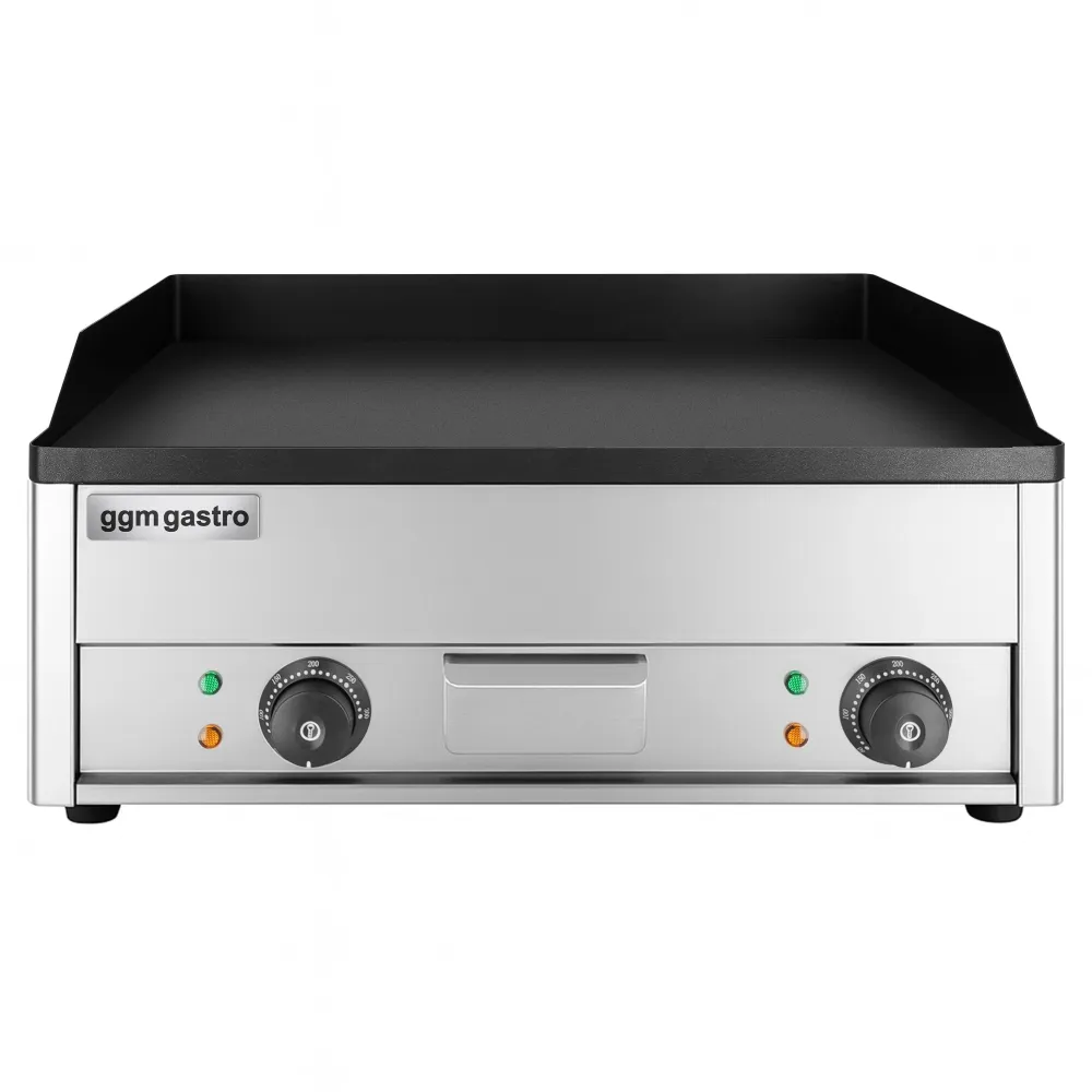 Професионална Електрическа плоча за печене (fry-top) - 4.4kW - Гладка - Площ за готвене: 600x335mm