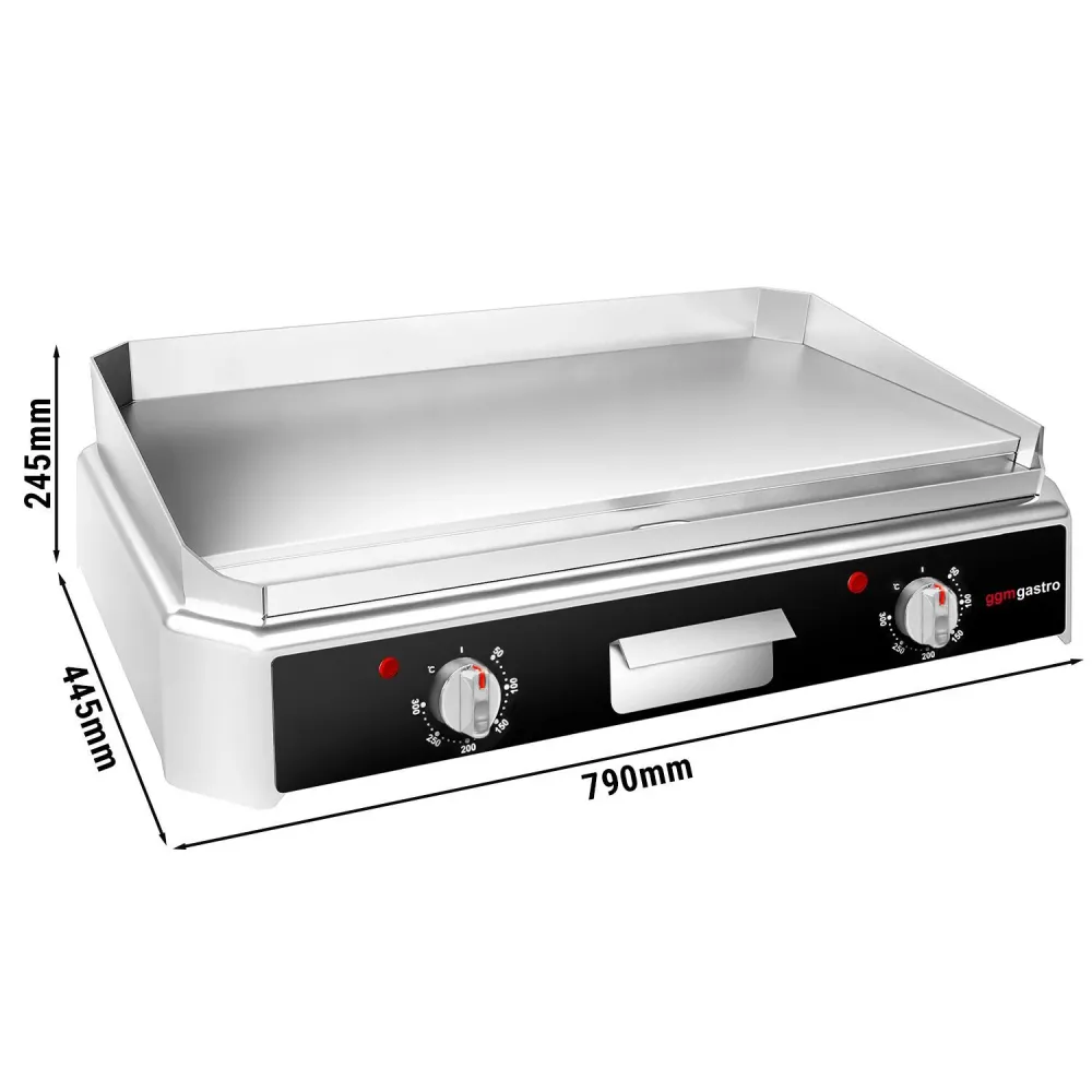 Професионална Електрическа плоча за печене (fry-top) - 5kW - Гладка