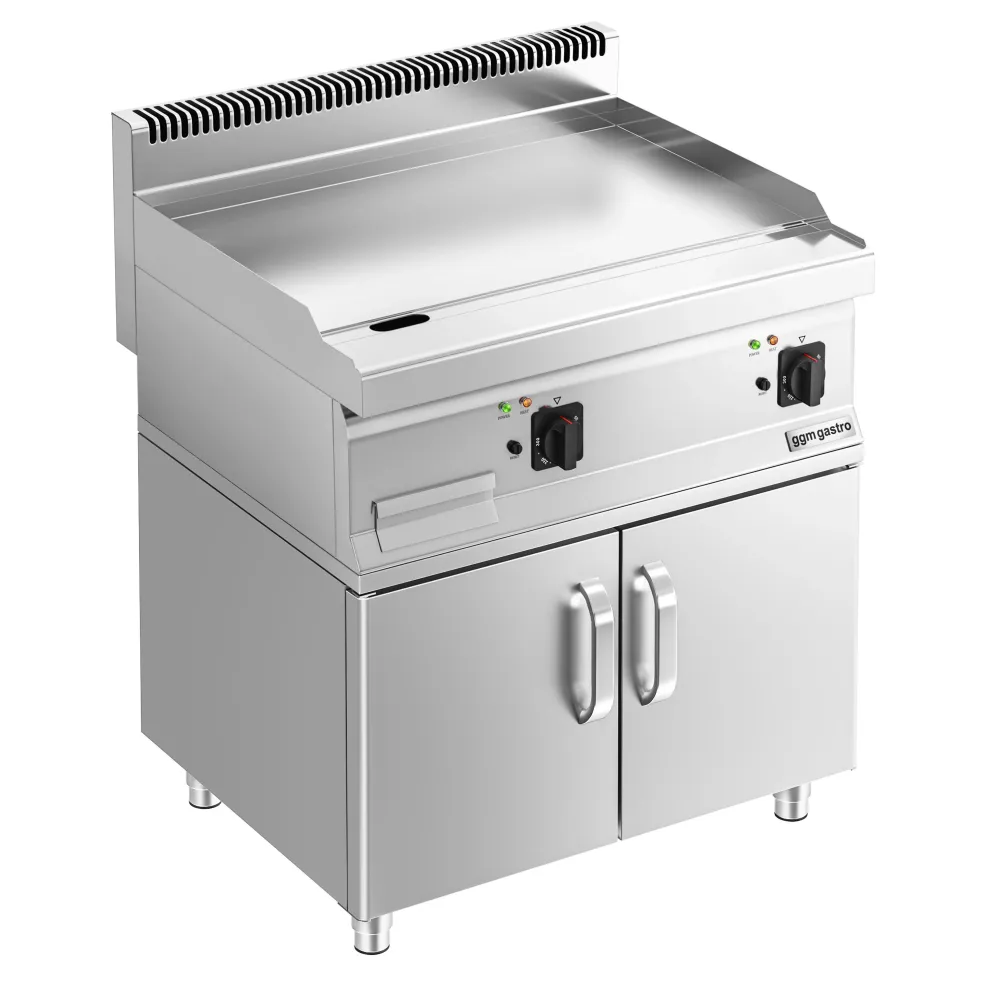 Професионална Електрическа плоча за печене (fry-top) - 9kW - Гладка - Площ за готвене: 595x500mm
