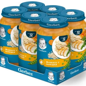 Gerber Ястие Фрикасе с пилешко,от 12-ия месец, 6 x 250 гр
