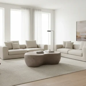 Холна маса GERSON 122x78-5x40 см -сив цвят