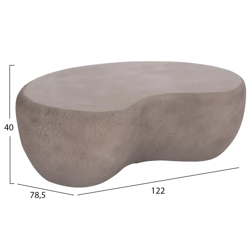 Холна маса GERSON 122x78-5x40 см -сив цвят
