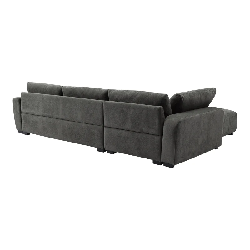 Обръщащ се диван Gianco плат в сив нюанс 298x208x85см