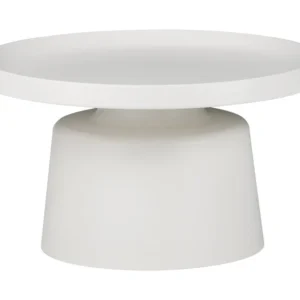 Холна маса GINOZE бял метал d70x40см