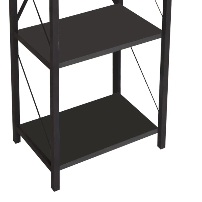 Библиотека Glase антрацит меламин-черен метал 40x30x150см