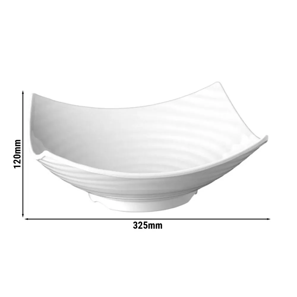 (6 бр.) Купа - GLOBAL BUFFET - Меламин - 3L - правоъгълна - 325x325mm - Дълбочина: 120mm - Бяло