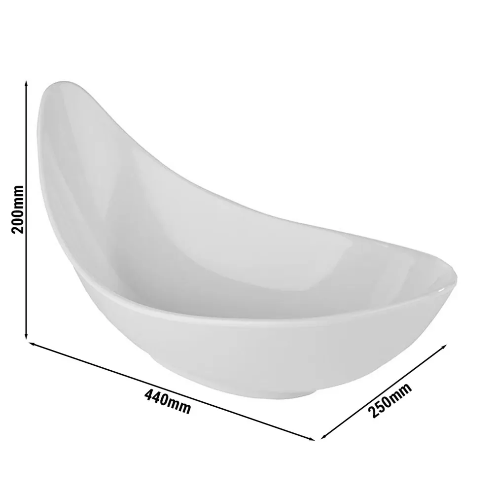 (6 бр.) Купа - GLOBAL BUFFET - Меламин - 3.3L - правоъгълна - 440x250mm - Дълбочина: 200mm - Бяло