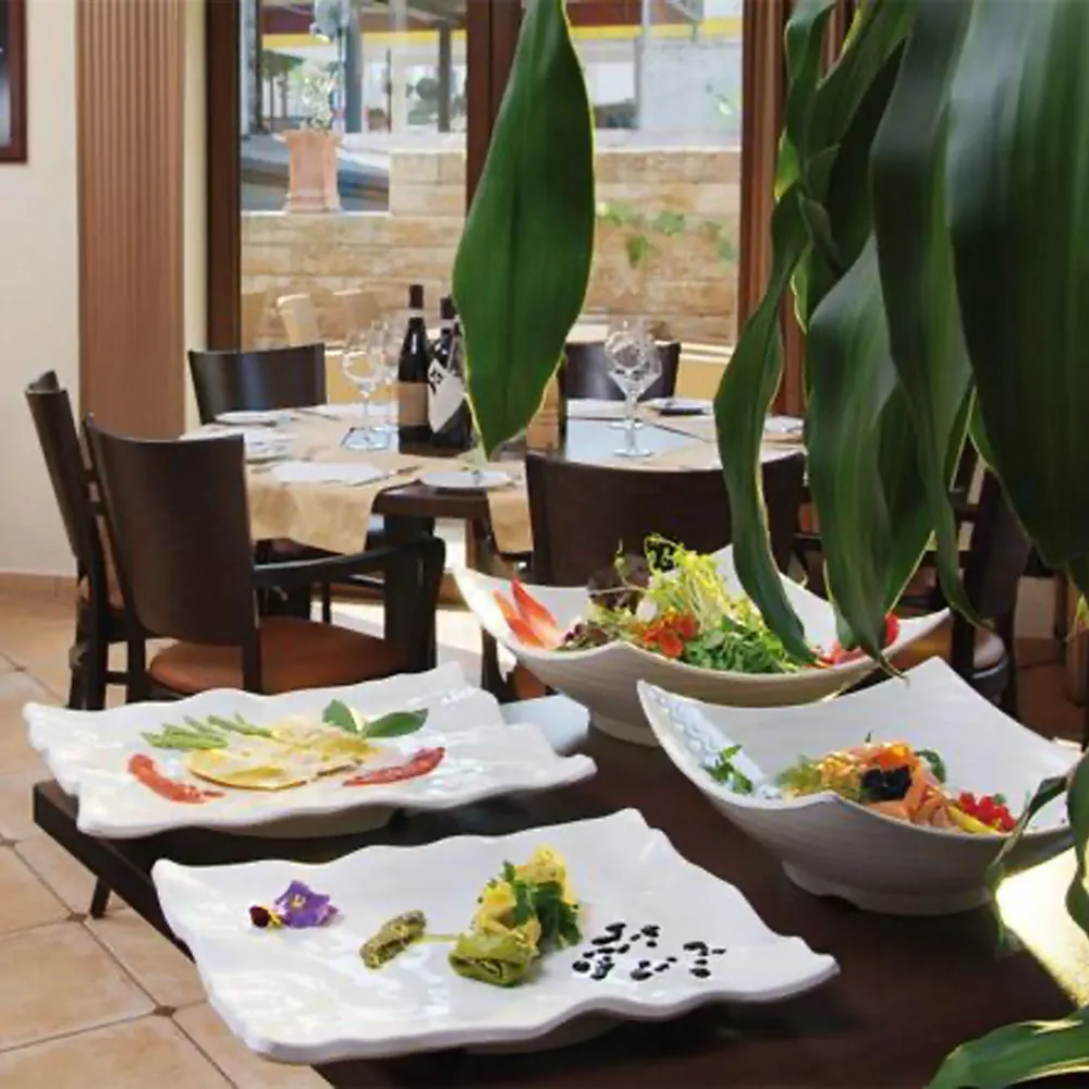 (6 бр.) Купа - GLOBAL BUFFET - Меламин - 6L - правоъгълна - 350x350mm - Дълбочина: 170mm - Бяло