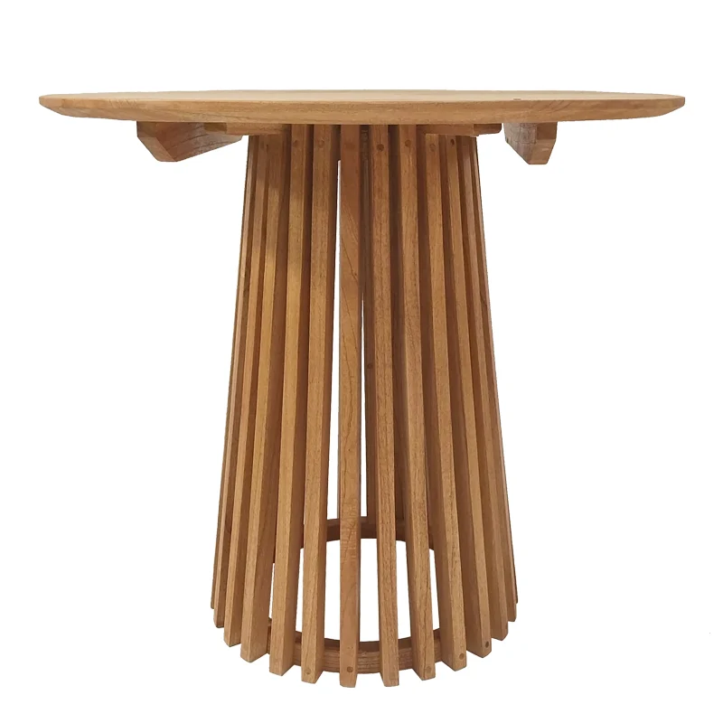 Трапезен комплект Granny-Kenda 5бр в естествено-бежов нюанс Φ80x75см