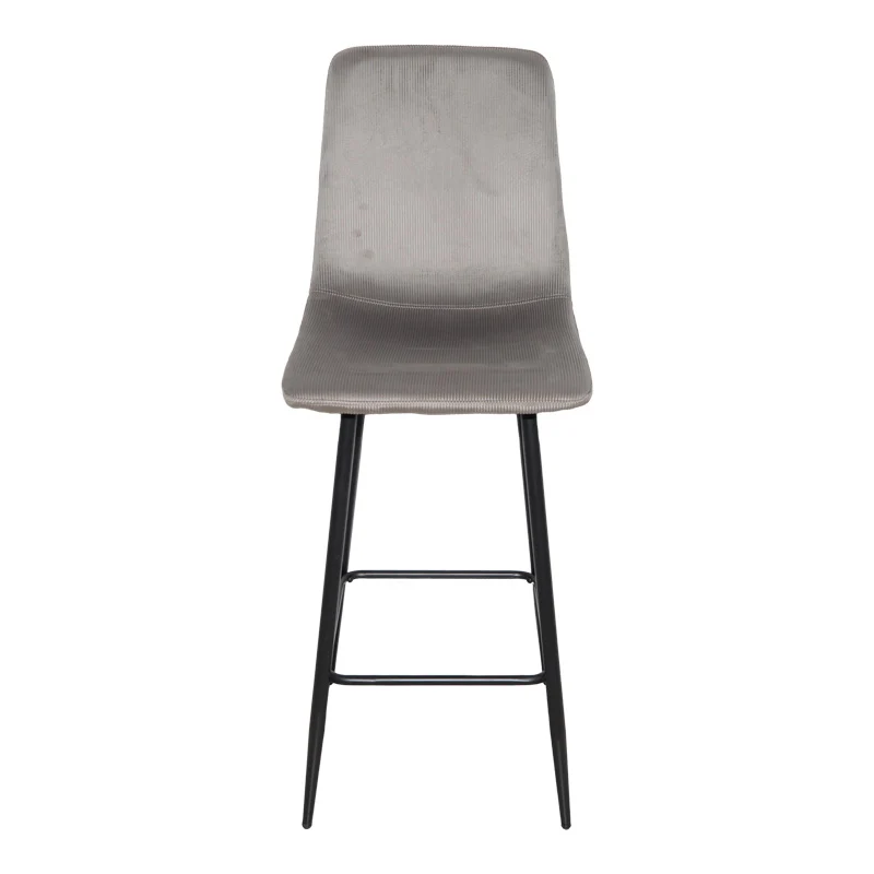 Бар-стол GRATO сив плат-черен метален крак 43.5x55x114см