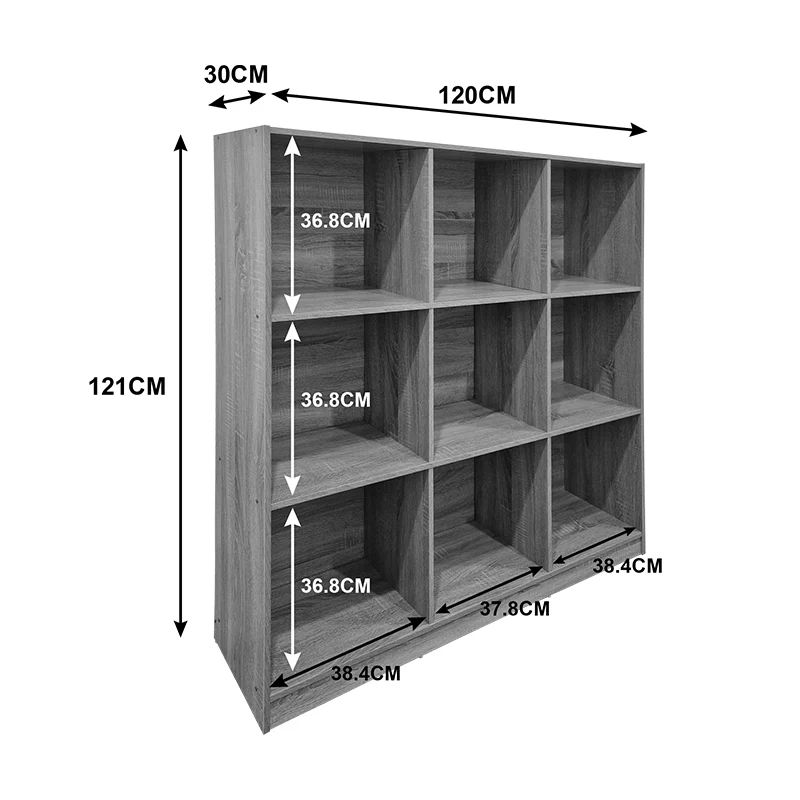 Библиотека GRIDEA бяла 119.5x30x121см