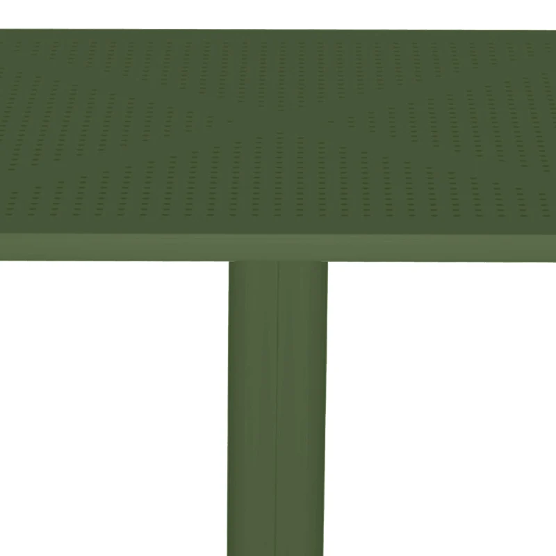 Градинска маса GROOVY pp перфорирана тъмнозелена 60x60x76см