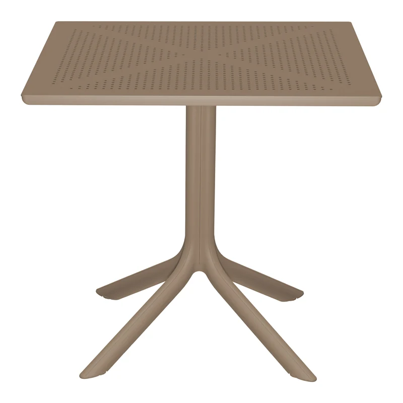 Градинска перфорирана pp маса GROOVY капучино 80x80x74см