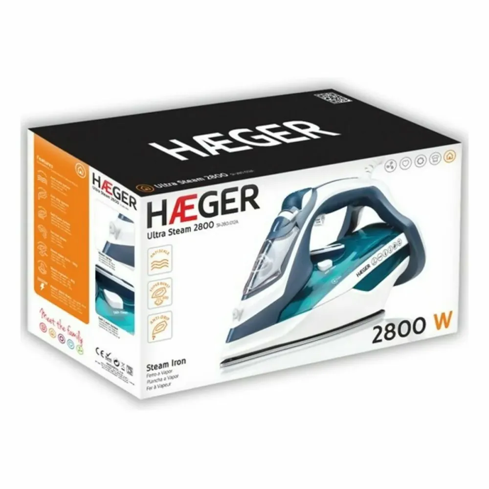 Парна ютия Haeger SI-280.014A 2800W Неръждаема стомана